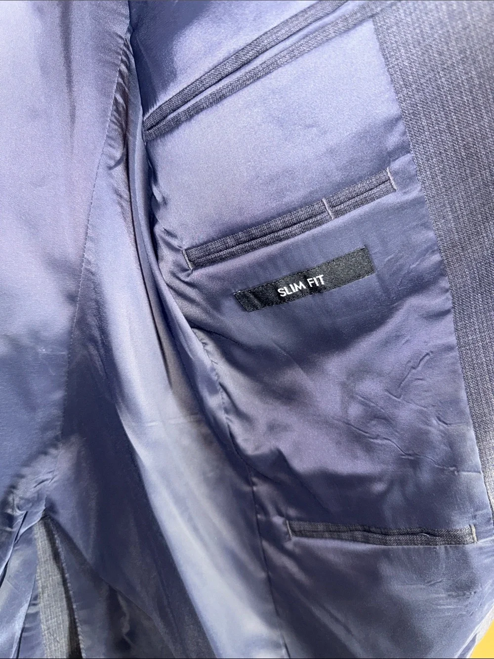 Jos A Bank Traveler Slim Fit Wool Sport Coat Blazer Blue 38R 312990